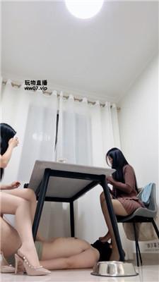 【七月大大】双S-桌底视角踩-狗盆喂食【双视角版】 JS250404-21